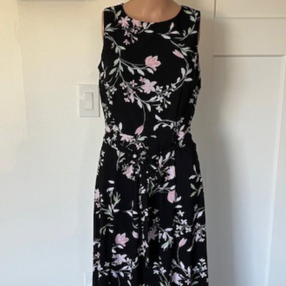 Anne Klein Sleeveless Floral Print Dress